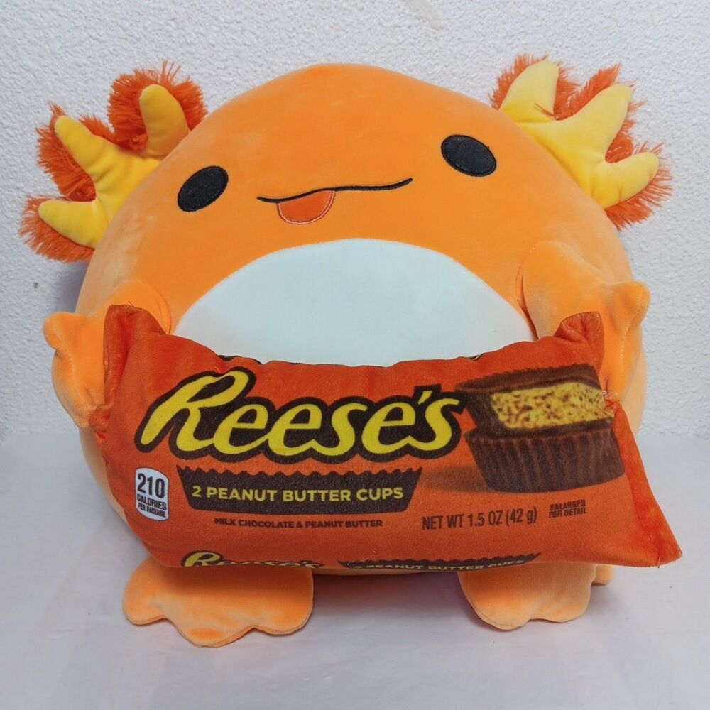 ZURU Reese's Pieces Axolotl Super Sized 14 inch Albie Plush Orange Soft Stuffed
